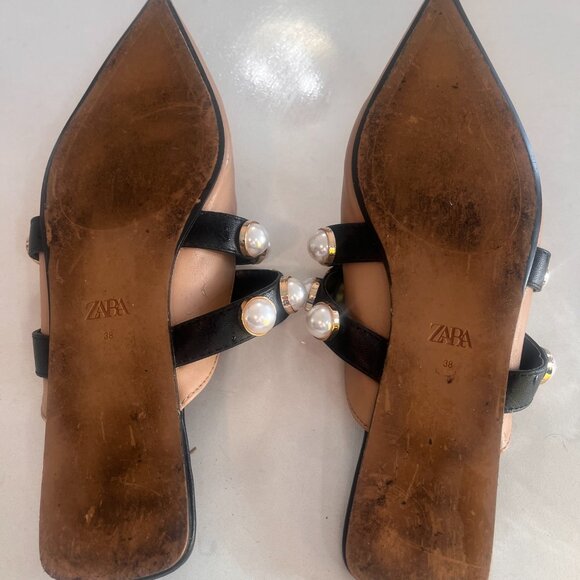 Zara mules faux pearls 8 - Picture 6 of 7